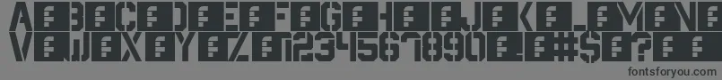 Destructive Font – Black Fonts on Gray Background