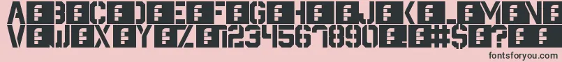 Destructive Font – Black Fonts on Pink Background