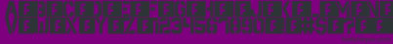 Destructive Font – Black Fonts on Purple Background