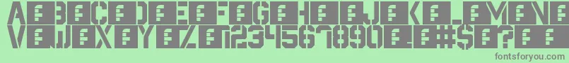 Destructive Font – Gray Fonts on Green Background