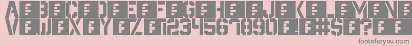 フォントDestructive – ピンクの背景に灰色の文字
