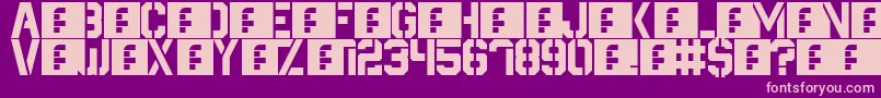 フォントDestructive – 紫の背景にピンクのフォント