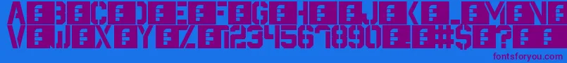 Шрифт Destructive – фиолетовые шрифты на синем фоне