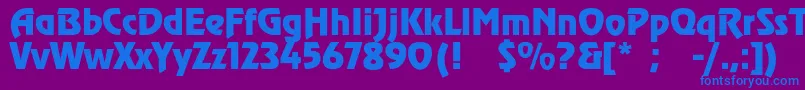 Agzeppelinc Font – Blue Fonts on Purple Background