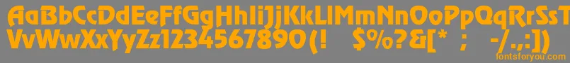 Agzeppelinc Font – Orange Fonts on Gray Background