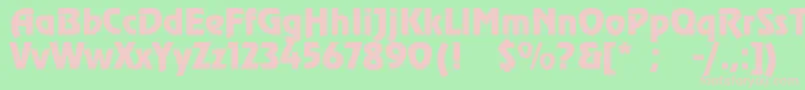 Agzeppelinc Font – Pink Fonts on Green Background