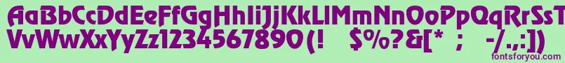 Agzeppelinc Font – Purple Fonts on Green Background