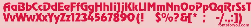 Agzeppelinc Font – Red Fonts on Pink Background
