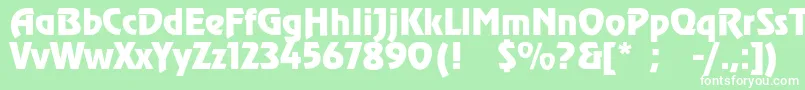 Шрифт Agzeppelinc – белые шрифты на зелёном фоне