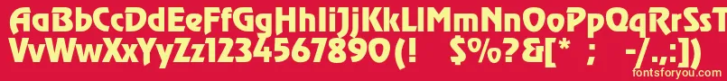 Czcionka Agzeppelinc – żółte czcionki na czerwonym tle