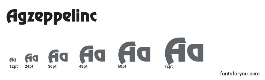 Размеры шрифта Agzeppelinc