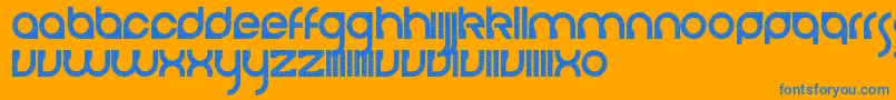 CerebroAutodestructivo Font – Blue Fonts on Orange Background