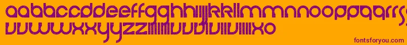 CerebroAutodestructivo-fontti – violetit fontit oranssilla taustalla