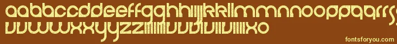 Шрифт CerebroAutodestructivo – жёлтые шрифты на коричневом фоне