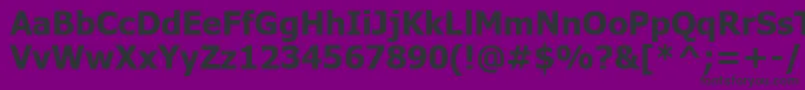 Czcionka TahomaKoi8Bold – czarne czcionki na fioletowym tle