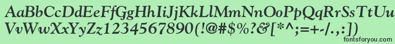 GoudystdBolditalic Font – Black Fonts on Green Background