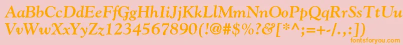 GoudystdBolditalic Font – Orange Fonts on Pink Background