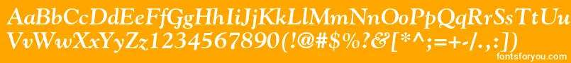 フォントGoudystdBolditalic – オレンジの背景に白い文字