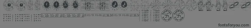 Czcionka AstrologyTfb – czarne czcionki na szarym tle