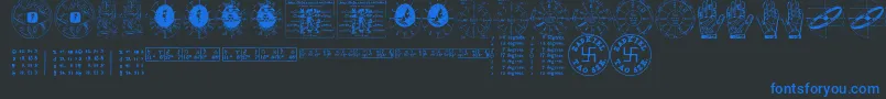 Lisätietoja AstrologyTfb-fontista AstrologyTfb-fontti – siniset fontit mustalla taustalla