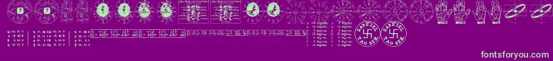 AstrologyTfb Font – Green Fonts on Purple Background