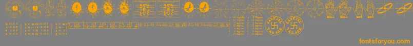 Police AstrologyTfb – polices orange sur fond gris