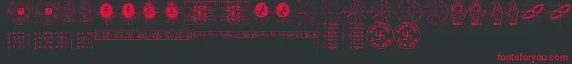 AstrologyTfb Font – Red Fonts on Black Background