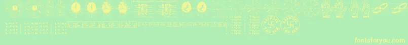 AstrologyTfb Font – Yellow Fonts on Green Background