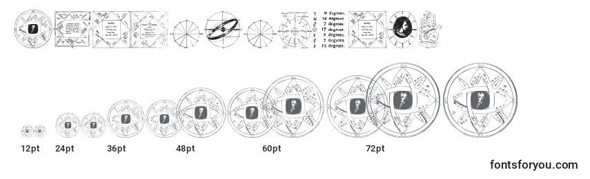 Размеры шрифта AstrologyTfb