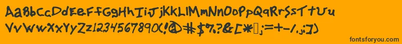 Advertisingphilfont1 Font – Black Fonts on Orange Background
