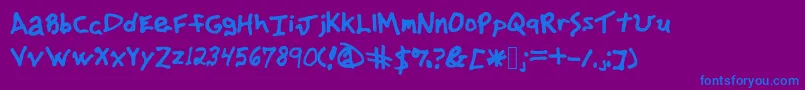 Advertisingphilfont1 Font – Blue Fonts on Purple Background