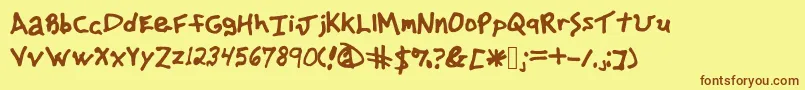Police Advertisingphilfont1 – polices brunes sur fond jaune