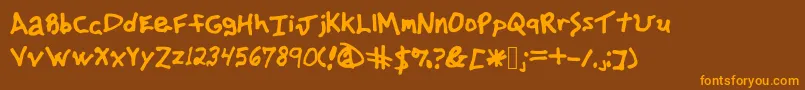 Advertisingphilfont1 Font – Orange Fonts on Brown Background