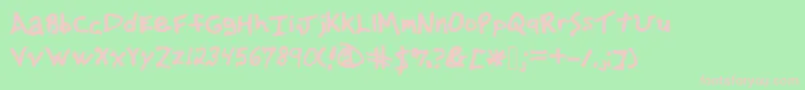 Advertisingphilfont1 Font – Pink Fonts on Green Background