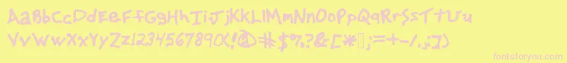 Advertisingphilfont1 Font – Pink Fonts on Yellow Background