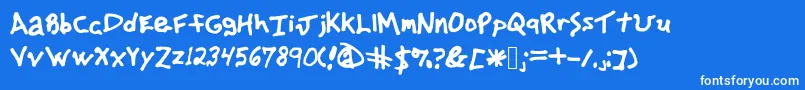 Advertisingphilfont1 Font – White Fonts on Blue Background