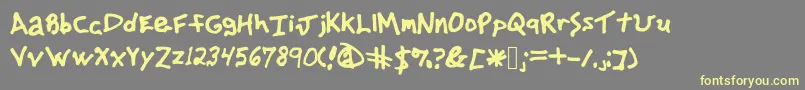Advertisingphilfont1 Font – Yellow Fonts on Gray Background