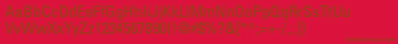 UniversltstdCn-fontti – ruskeat fontit punaisella taustalla