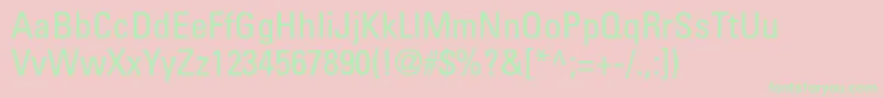 fuente UniversltstdCn – Fuentes Verdes Sobre Fondo Rosa