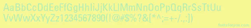 Подробнее о шрифте UniversltstdCn Шрифт UniversltstdCn – зелёные шрифты на жёлтом фоне