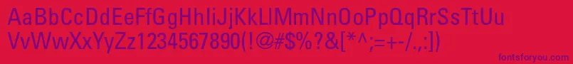 UniversltstdCn Font – Purple Fonts on Red Background