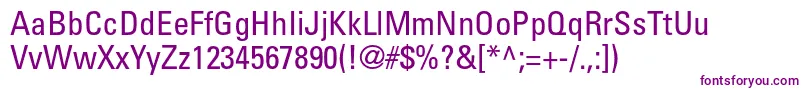 UniversltstdCn Font – Purple Fonts on White Background