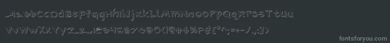 フォントArilons – 黒い背景に灰色の文字