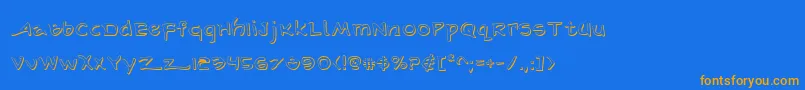 Arilons Font – Orange Fonts on Blue Background