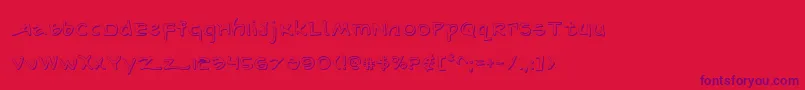 Arilons Font – Purple Fonts on Red Background