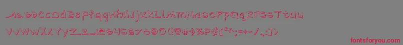 フォントArilons – 赤い文字の灰色の背景