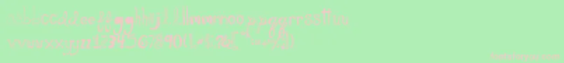 PleaseShowMeLoveDemoOtf Font – Pink Fonts on Green Background