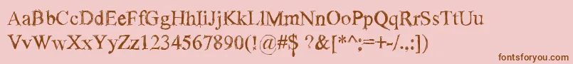 SketchyTimesBold Font – Brown Fonts on Pink Background