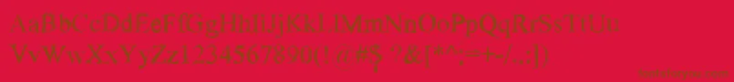 SketchyTimesBold Font – Brown Fonts on Red Background