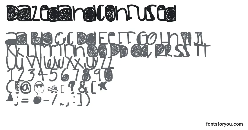 Шрифт Dazedandconfused – алфавит, цифры, специальные символы